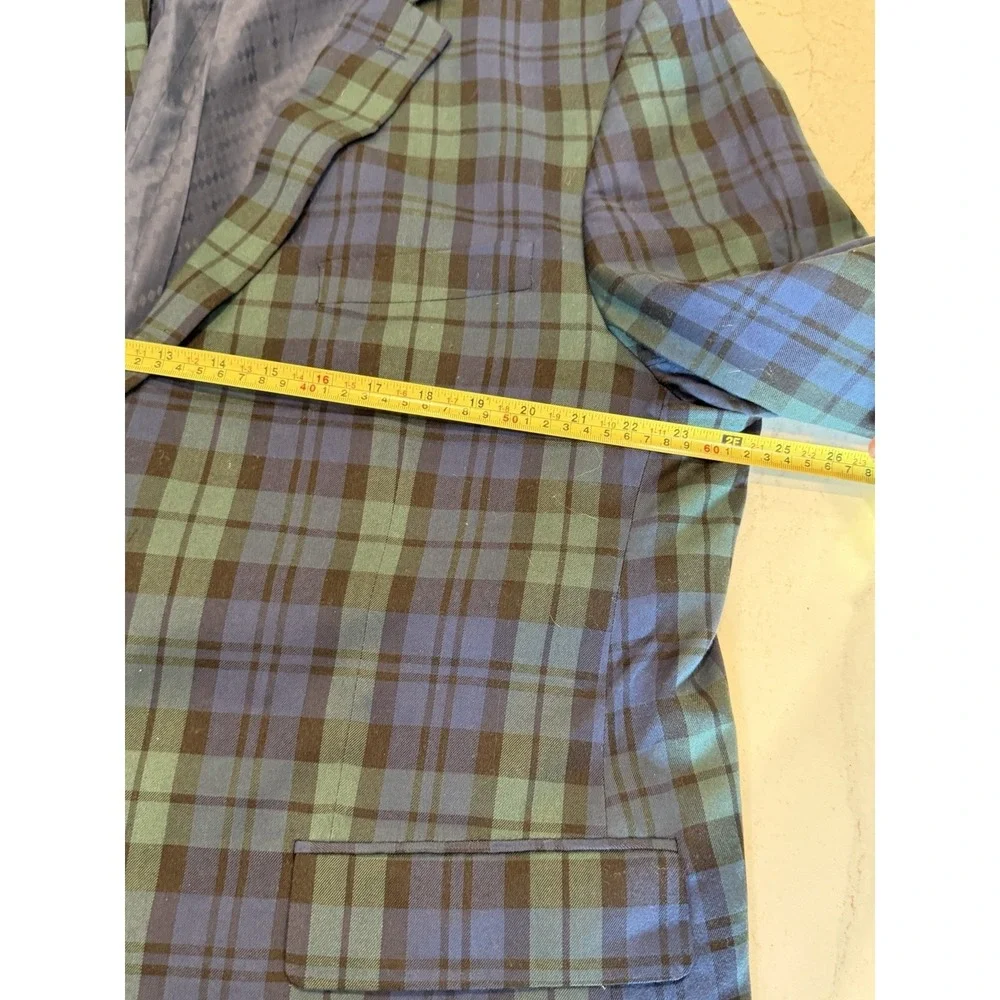 Bocaccio Uomo 48R Black Watch Tartan 2 Button Sport Coat Blazer